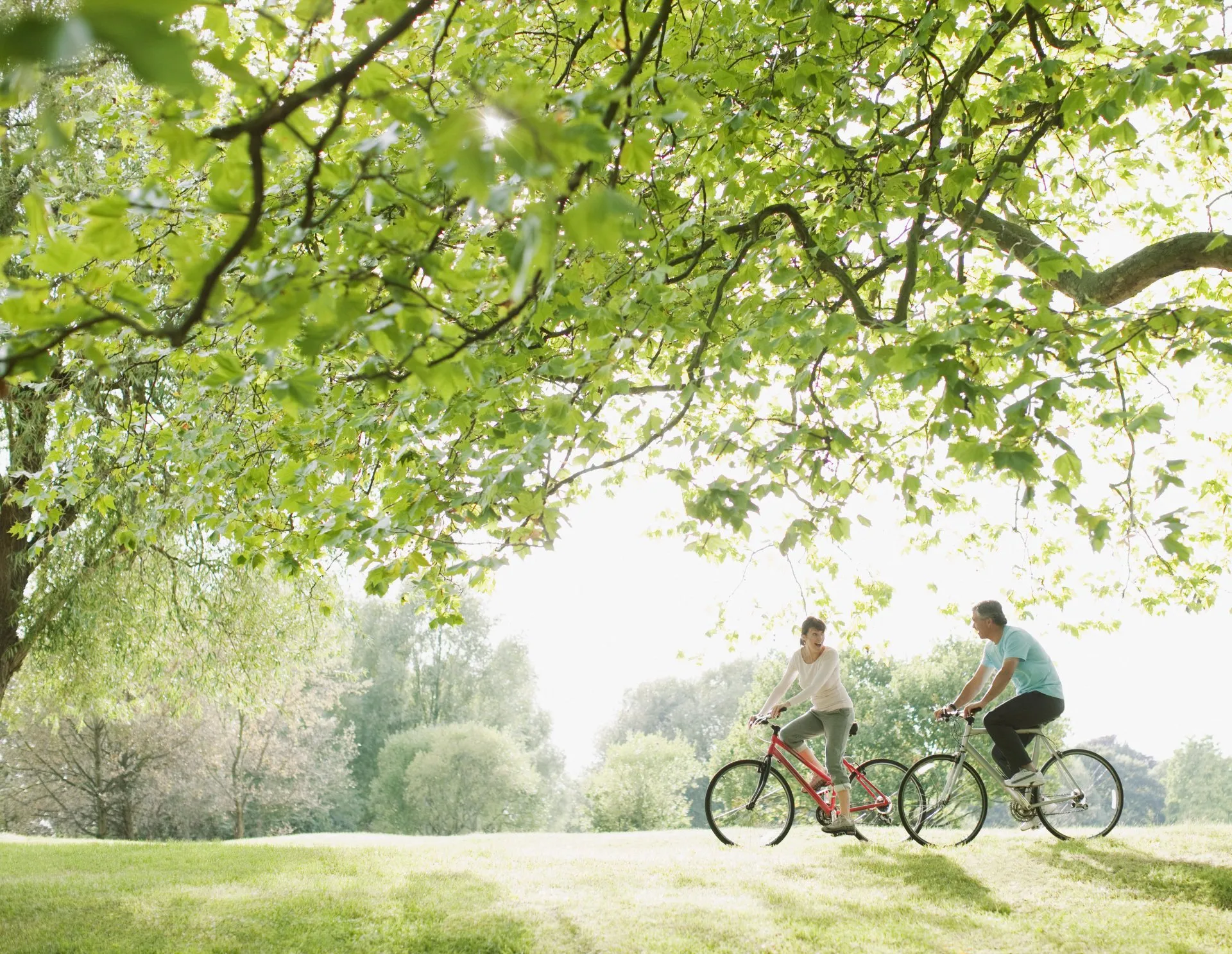 The Birches on Maple - Grandparent Riding a Bike with Grandchild