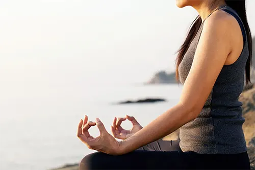 The Birches on Maple - Woman Meditating